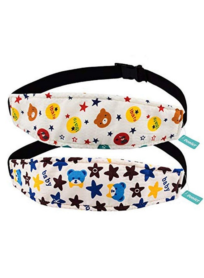 Donier Packs of 2 Toddler Car Seat Neck Relief and Head Support, Pillow Support Head Band Easy Installation On Most Convertible Seats and Safety to Babies and Kids(Bear) - Image 1