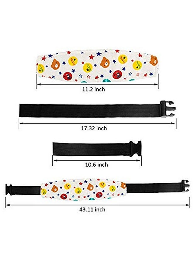 Donier Packs of 2 Toddler Car Seat Neck Relief and Head Support, Pillow Support Head Band Easy Installation On Most Convertible Seats and Safety to Babies and Kids(Bear) - Image 5