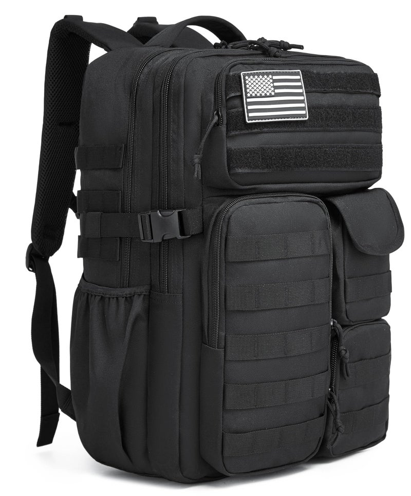 Wotony Tactical Backpack Military waterproof backpack with multiple pockets and tactical gear for the outdoors Black 35L - Image 2