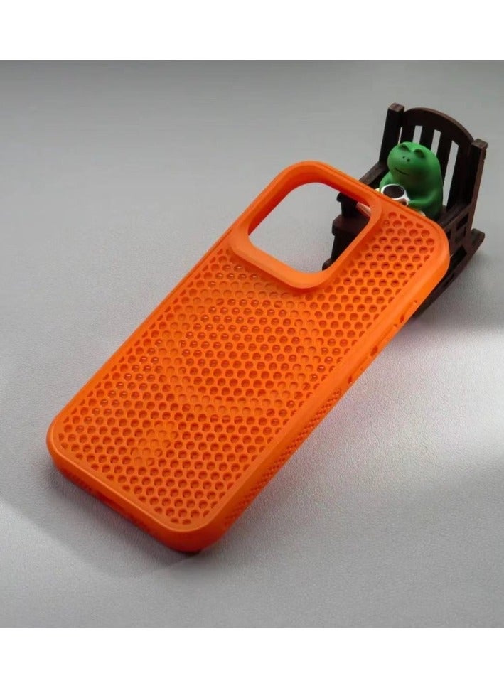 cas:pace Honeycomb structure magnetic heat dissipation mobile phone case | Supports MagSafe wireless charging | Suitable for iPhone Pro Max series | Special for summer - Image 3