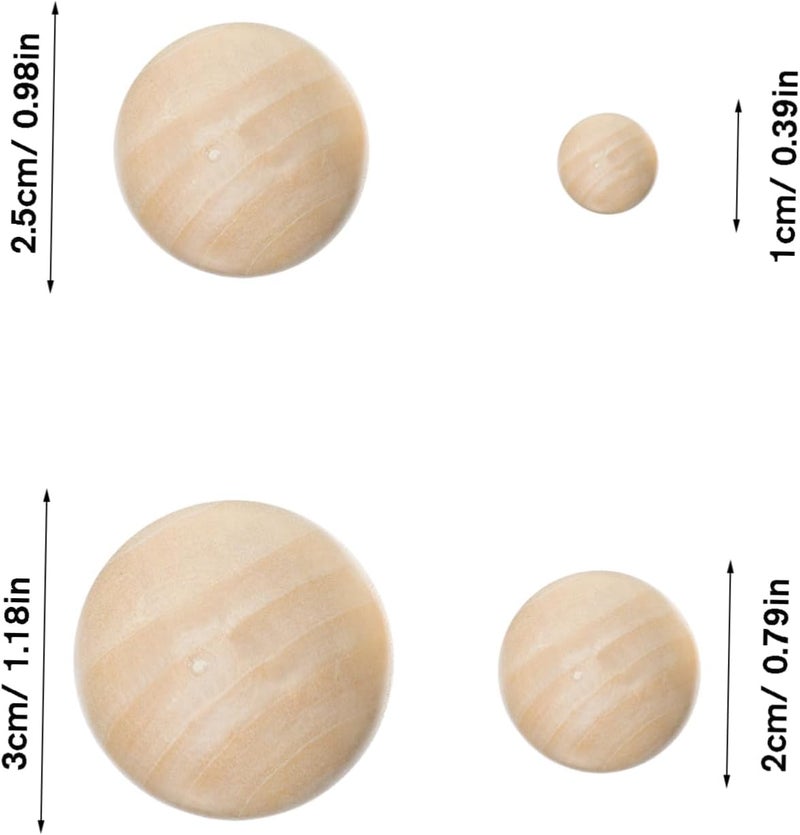 DOITOOL 40pcs Unfinished Wood for Crafts Natural Solid Wood Spheres Projects Smooth Texture Easy to and Decorate for Creative - Image 2