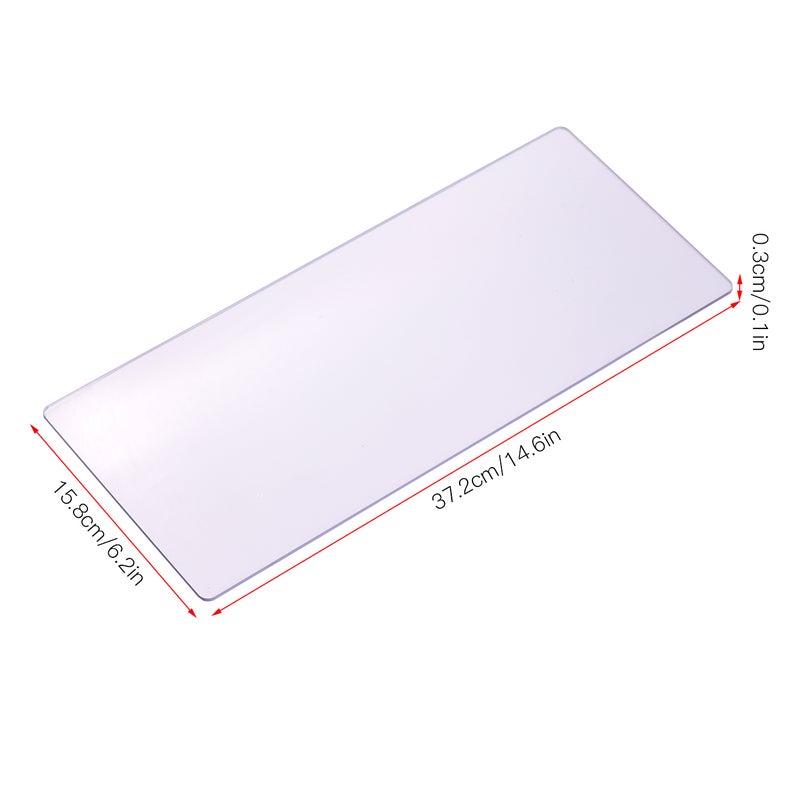 2pcs Transparent Cutting Pad Accessory Durable PC Material Plate 3mm Thickness Replacement Pad for Die Cutting & Embossing Machine Arts & Crafts Scrapbooking Cardmaking, 14.6 * 6.2in - Image 2