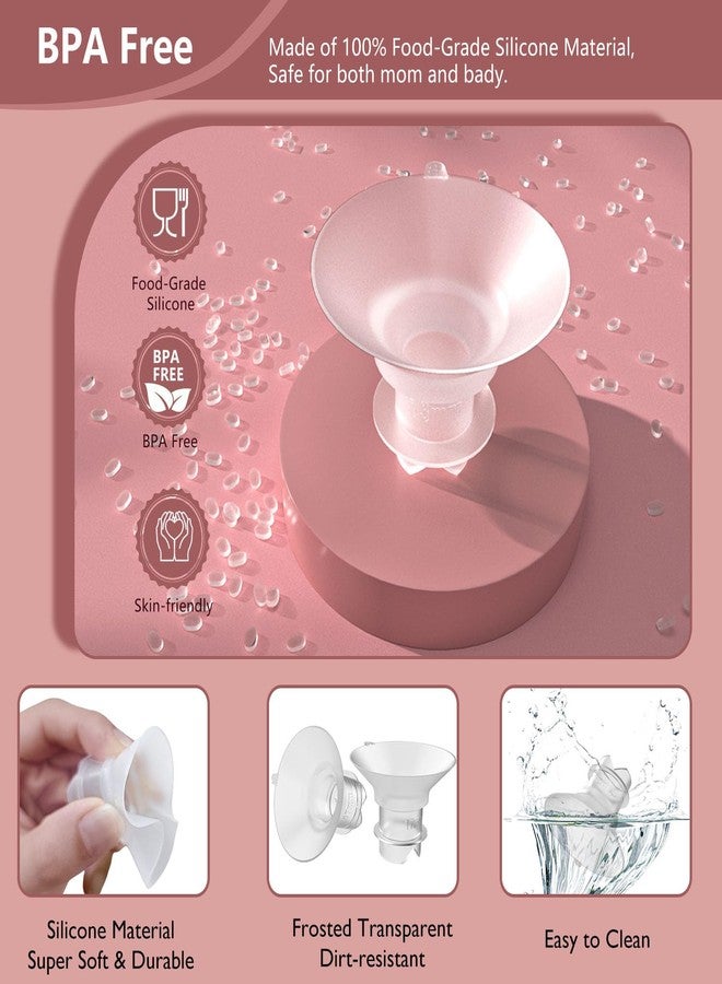 IVARONAL 8 قطع 16 مم إدخال فلانج مطور متوافق مع مضخات Momcozy M9/M6/M5/V1 pro/V2 pro/S12 pro، مناسب لمضخات الثدي Spectra/Medela/eufy/TSRETE/Elvie/Lansinoh، مجموعة قياس الفلانج إدخال سيليكون فلانج - Image 5