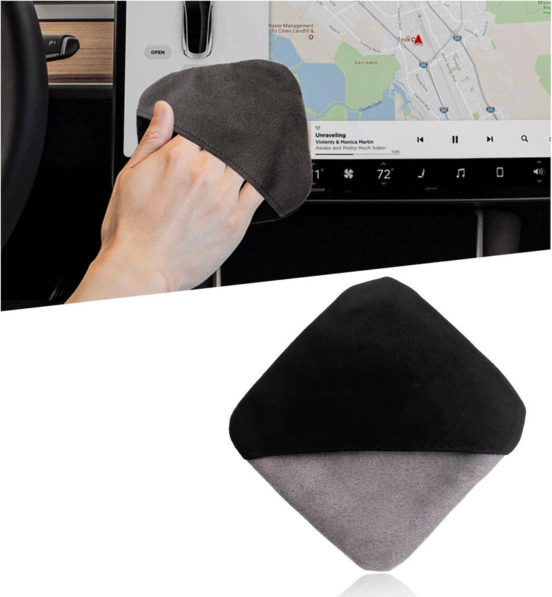 MUQIDA Car Screen Cleaner, Square Microfiber Cloth Non-Scratch Auto Touchscreen Cleaning Wipes, Foldable Touch Screen Pad Universal Cleaning Tool for Vehicle Dashboard Display (Square) - Image 1