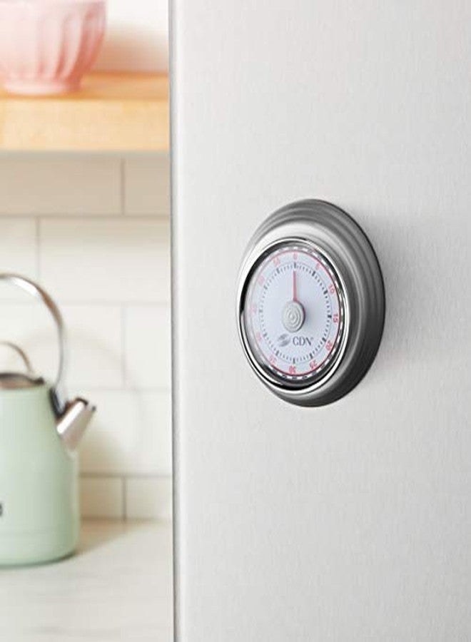 CDN Compact 60 Min Mechanical Timer-Silver, Silver - Image 4