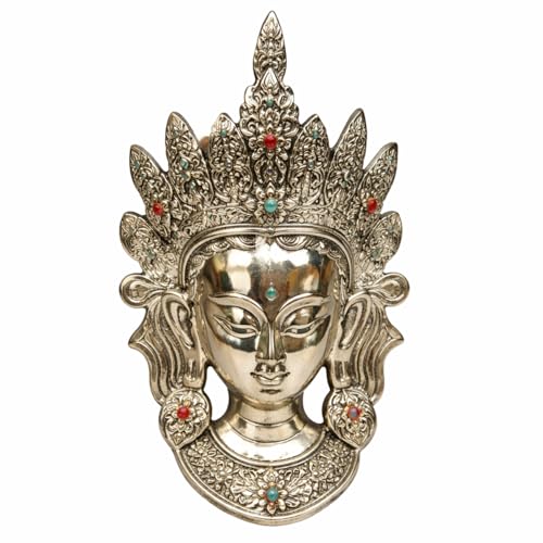 Salvus APP SOLUTIONS Taara White(Silver) Wall Hanging Nazar Battu/Evil Eye Protector, Decorative Showpiece for Home, Office & Shop (White_5.5x9.5 in) (Silver) - Image 1