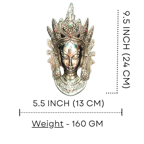 Salvus APP SOLUTIONS Taara White(Silver) Wall Hanging Nazar Battu/Evil Eye Protector, Decorative Showpiece for Home, Office & Shop (White_5.5x9.5 in) (Silver) - Image 2