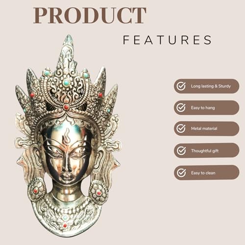 Salvus APP SOLUTIONS Taara White(Silver) Wall Hanging Nazar Battu/Evil Eye Protector, Decorative Showpiece for Home, Office & Shop (White_5.5x9.5 in) (Silver) - Image 3