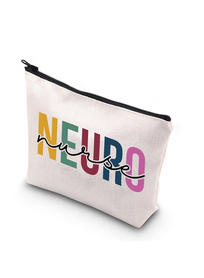 WCGXKO Neuro Icu Gift Neurological Icu Tech Gift Neuro Icu Team Zipper Pouch Makeup Bag (NEURO nurse) - Image 1