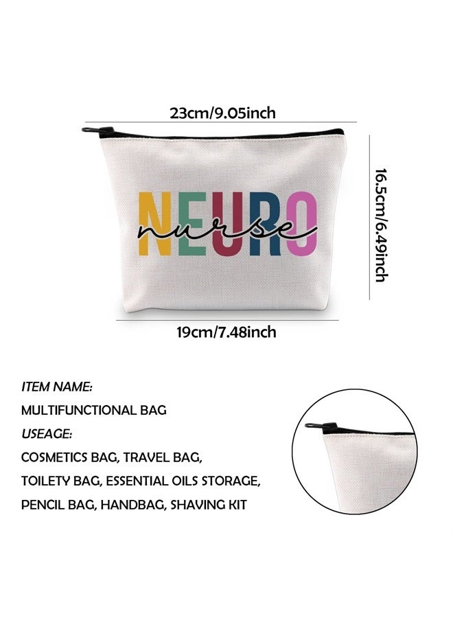 WCGXKO Neuro Icu Gift Neurological Icu Tech Gift Neuro Icu Team Zipper Pouch Makeup Bag (NEURO nurse) - Image 2
