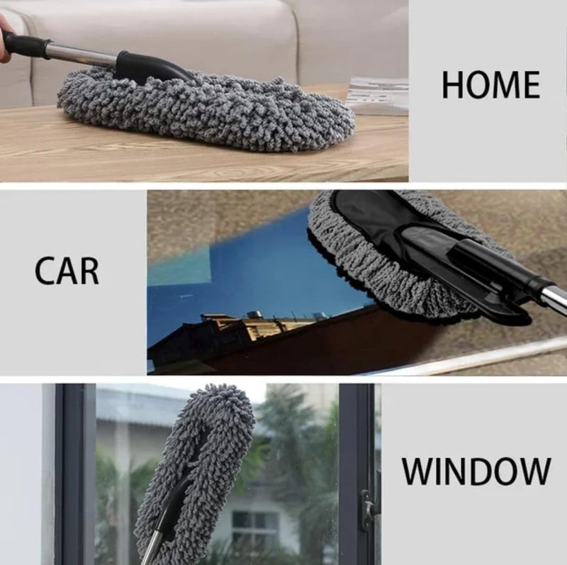 IDELLA Car Duster, Extendable Long Handle Microfiber Car Duster Exterior Scratch Free Car Cleaning Tool, Car Dust Brush for Truck,SUV, RV, Motorcycle, Vehicles Cleaning, (CAR Duster 5 PCS Set) Balanced weight - Image 5