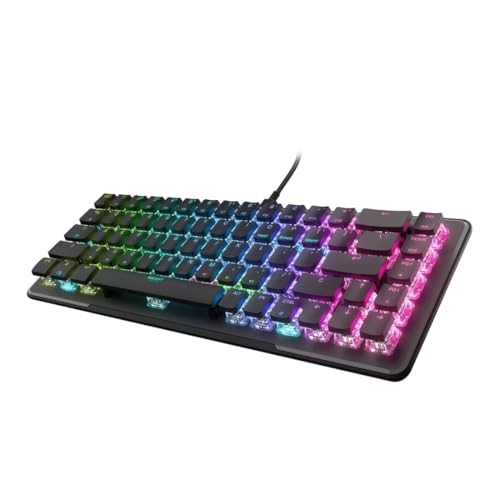 Roccat Vulcan II Mini–65% Optical PC Gaming Keyboard with Customizable RGB Illumination, Detachable Cable, Button Duplicator, On-board profiles, Aluminum Plate, 100 million Keystroke Durability -Black - Image 2