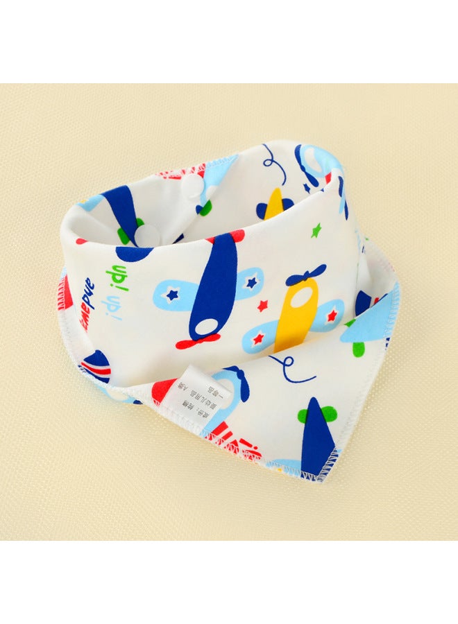 Baby's Towel Baby's Pure Cotton Triangle Towel Double Layer Cartoon Printed Baby's Triangle Towel Children's Bib