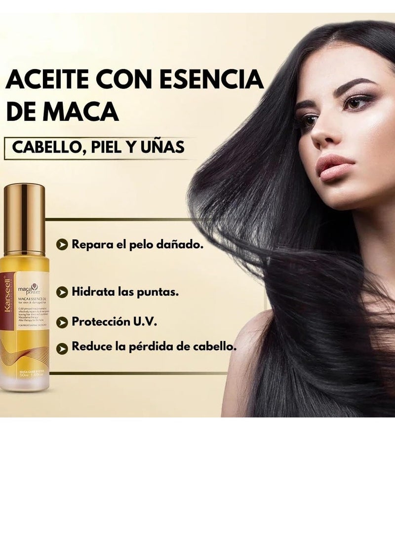 Karseell Carsill Serum Collagen, Argan Oil, Maca and Natural Herbs to Repair and Restore Dry and Damaged Hair - 50 ml  - Image 2