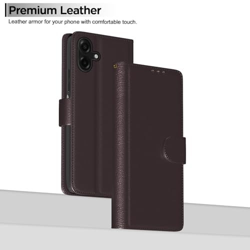 Pikkme Flip Cover for Samsung Galaxy F70e 5G | M07 | M17e / F07 | A07 | A07 5G| Leather Finish | Card Slots | Wallet Stand | Shockproof Protection Flip Case (Coffee) - Image 2