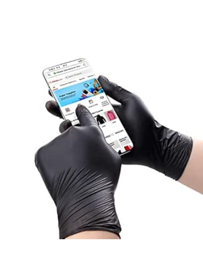 Generic (100 pcs) Black color vinyl gloves size X Large  - Image 4