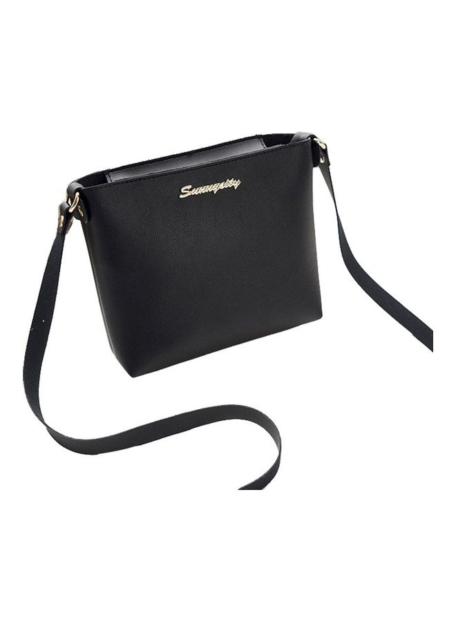 NIBEMINENT Zipper Detail Crossbody Bag Black  - Image 1