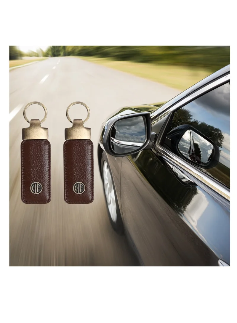 Hammonds Flycatcher  Leather Keychain Combo set of two, Gift set, for Father Mother, Husband Wife, Brother Sister, Friend  | Best Price UAE