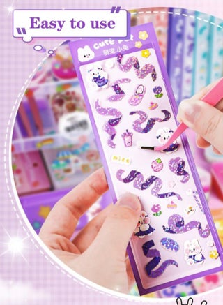 451 Pcs DIY Sticker Cream Clay Glue Set, Simulated DIY Making Art Craft Kit with Cartoon Stickers, Accessories, Key Chains with Storage Box for Gifting - view 4
