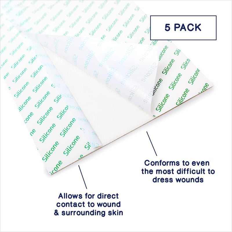 Medvance Absorbent Transfer Silicone Adhesive Wound Dressing  Waterproof Sterile Wound Dressing  EasyApply  Breathable Bandages for HardtoDress Wounds 6 x8  Box of 5 - Image 3