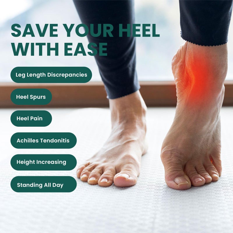 Welnove Heel Lift Inserts for Uneven Legs - (for One Foot) Welnove 4 Layers Adjustable Orthopedic Shoe Lifts for Women Men Leg Length Discrepancy, Heel Spur Pain - Increasing 1/4" 1/2" 3/4" 1 Inch, Medium - Image 4
