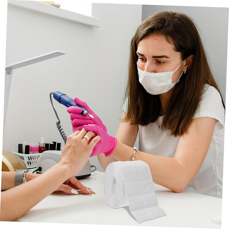 300 قطعة قوية ماصة ومناشف ورقية قابلة للتخلص منها لتنظيف الأظافر والعناية بها - Image 4