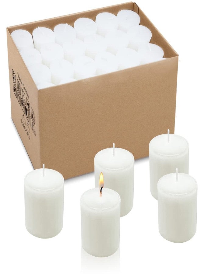 Yusevot Unscented White Votive Candles Bulk, 36 Packs Small 1.5 inch Wax Candles for Wedding, Party, Holiday & Home, 10 Hours Burning - Image 1