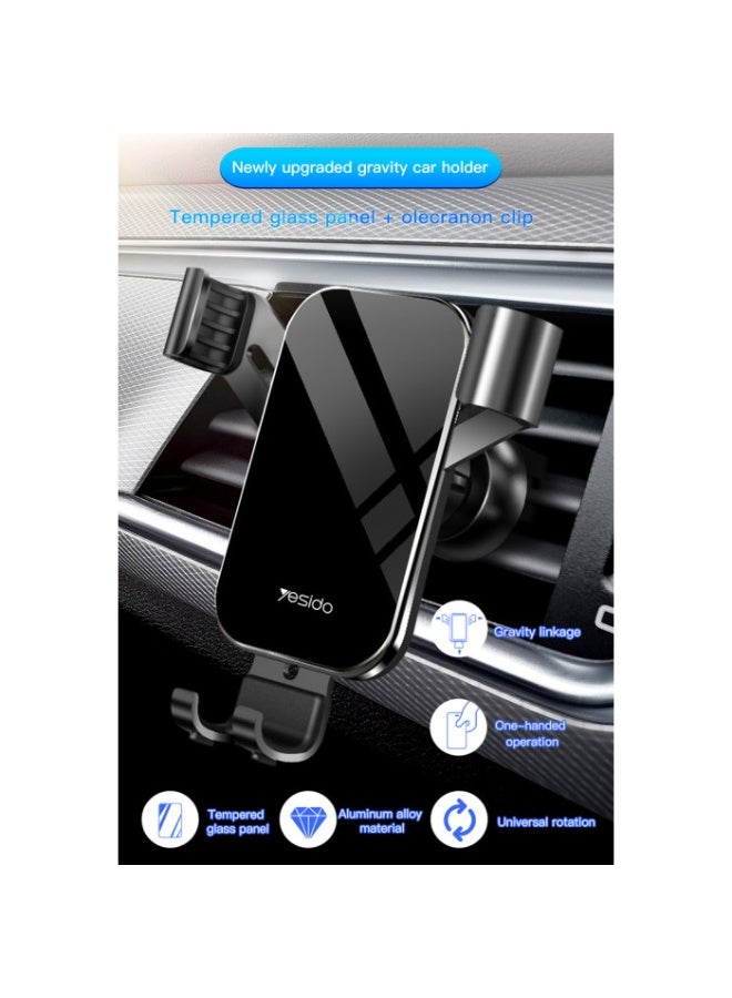 Yesido C87 360 Angle Adjustable Mobile Phone Air Vent Holder Bracket Universal Gravity Car Phone Holder - Image 2