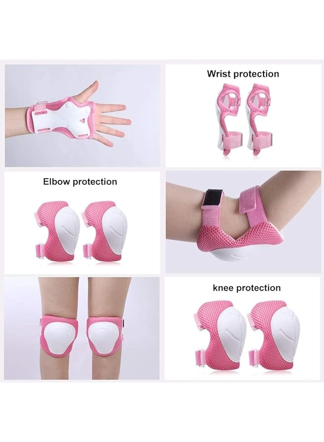 SportQ Sport Protective Gear Set For Kids 6 Piece Protective Arm Knee Elbow Pad Protective Protective Skateboarding Cycling Scooter (3L 10 Years Old Blue) - Image 5