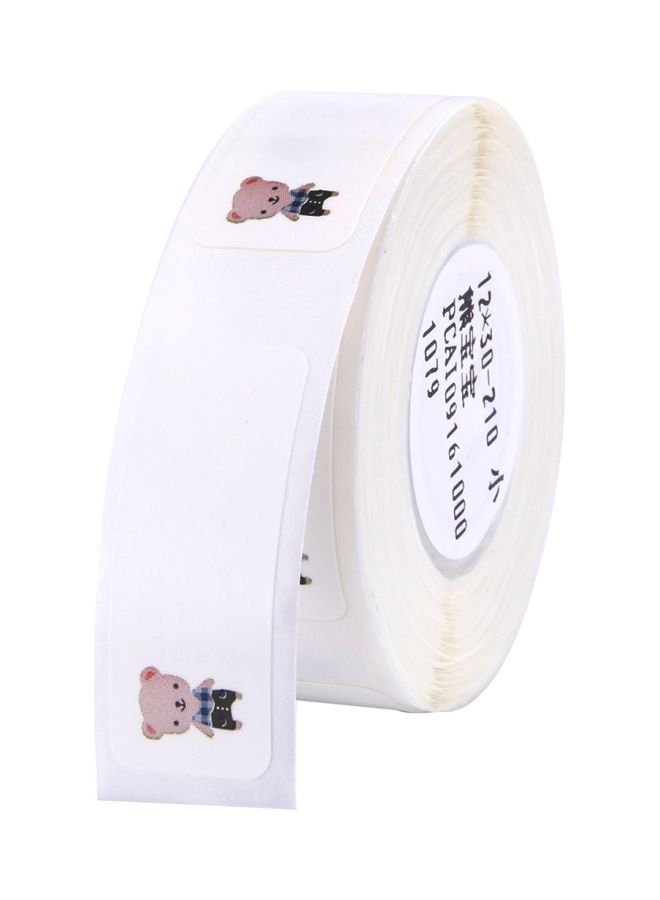 NIBEMINENT Thermal Printing Label Paper Roll White/Pink/Blue - Image 1