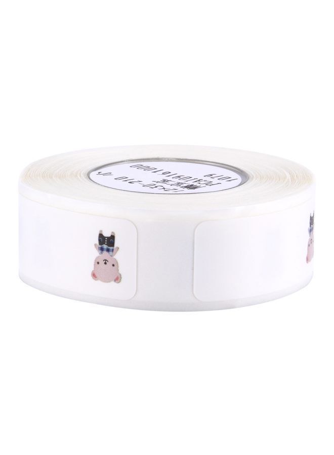 NIBEMINENT Thermal Printing Label Paper Roll White/Pink/Blue - Image 2