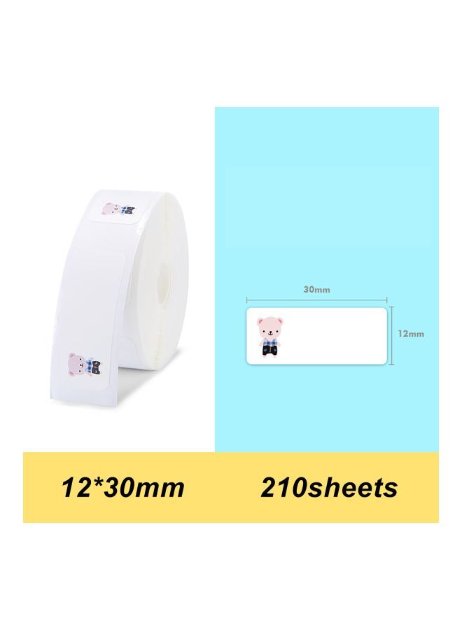 NIBEMINENT Thermal Printing Label Paper Roll White/Pink/Blue - Image 3