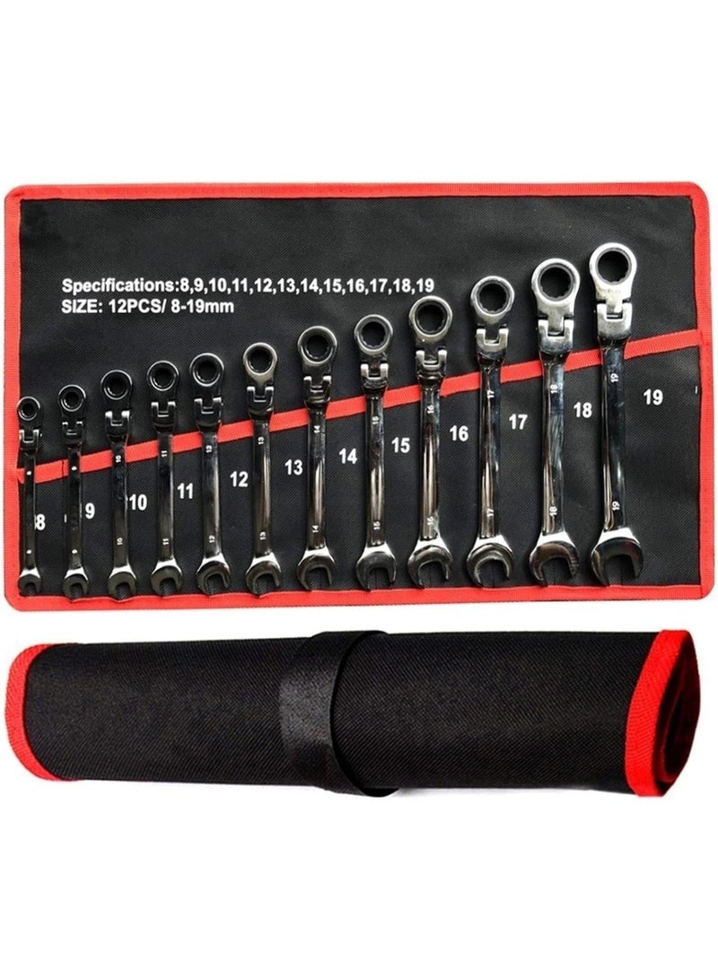 GGOOT Hardware Tool Key Ratchet Wrench Car Repair Tools 7/12PCS Ratchet Car Wrench Multitool Spanners Set Tools Wrenches Universal Wrench Tool Car  - Image 2