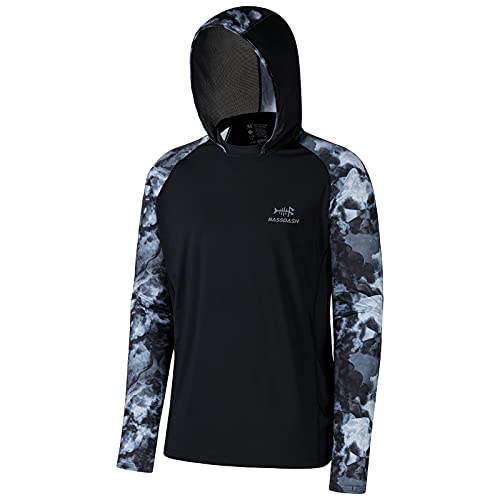 BASSDASH Mens UPF 50 Performance Fishing Shirt Cooling Hoodie Camo Long Sleeve FS17M - Image 1