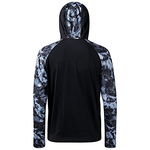 BASSDASH Mens UPF 50 Performance Fishing Shirt Cooling Hoodie Camo Long Sleeve FS17M - Image 3