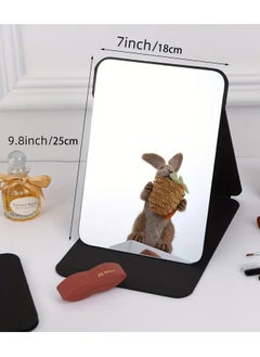 Rozino Folding Makeup Mirror, Portable Desktop Vanity Mirror for Women, Students, Classroom, Dormitory, HD Tabletop Cosmetic Mirror, Makeup Vanity Mirror, LARGE  - Image 2