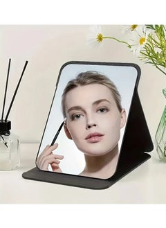 Rozino Folding Makeup Mirror, Portable Desktop Vanity Mirror for Women, Students, Classroom, Dormitory, HD Tabletop Cosmetic Mirror, Makeup Vanity Mirror, LARGE  - Image 4