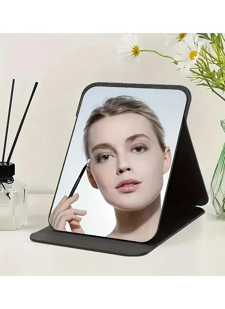 Rozino Folding Makeup Mirror, Portable Desktop Vanity Mirror for Women, Students, Classroom, Dormitory, HD Tabletop Cosmetic Mirror, Makeup Vanity Mirror, LARGE  - Image 4