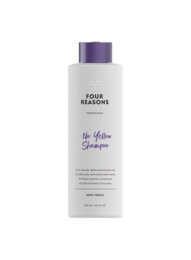 FOUR REASONS No Yellow Shampoo Purple Shampoo For Blonde Hair Eliminates Brassy Yellow Tones In Blonde Platinum Silver & Gray Hair Vegan & Cruelty Free Silver Hair Shampoo Toner 10.15 Fl Oz  - Image 1