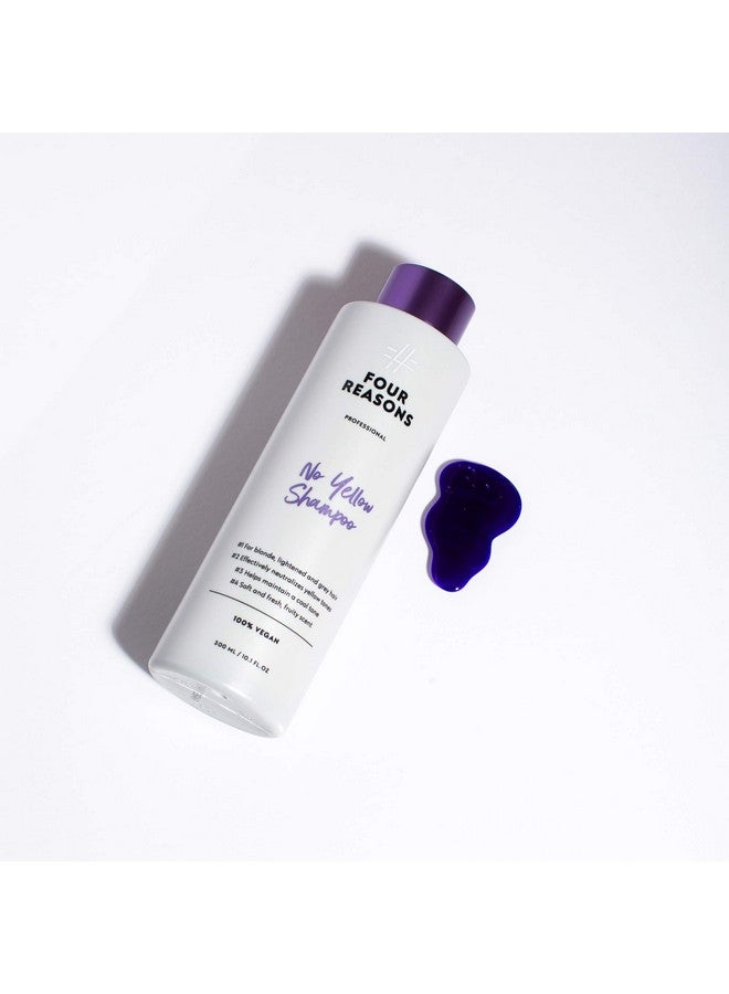 FOUR REASONS No Yellow Shampoo Purple Shampoo For Blonde Hair Eliminates Brassy Yellow Tones In Blonde Platinum Silver & Gray Hair Vegan & Cruelty Free Silver Hair Shampoo Toner 10.15 Fl Oz  - Image 3
