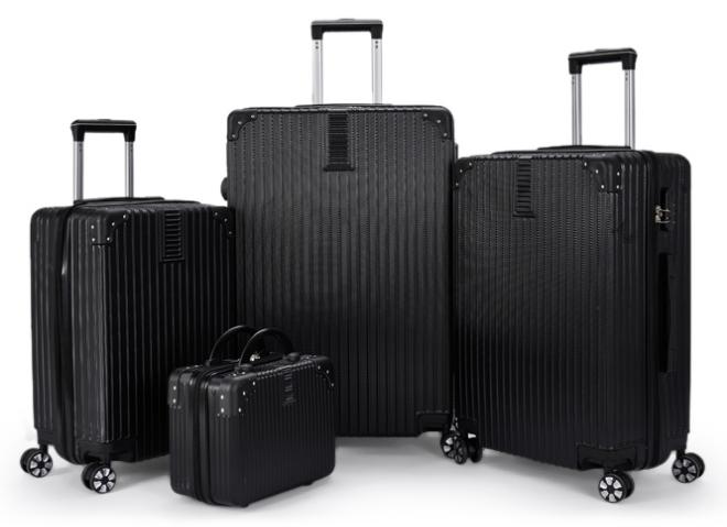 ليمرا طقم شنط سفر مكون من أربع حقائب أمتعة لون أسود - Image 1