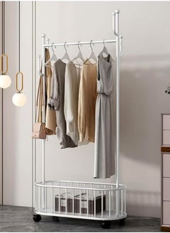 Beauenty Movable Metal Clothing Rack Multifunctional With Wheels 80 CM  - Image 2