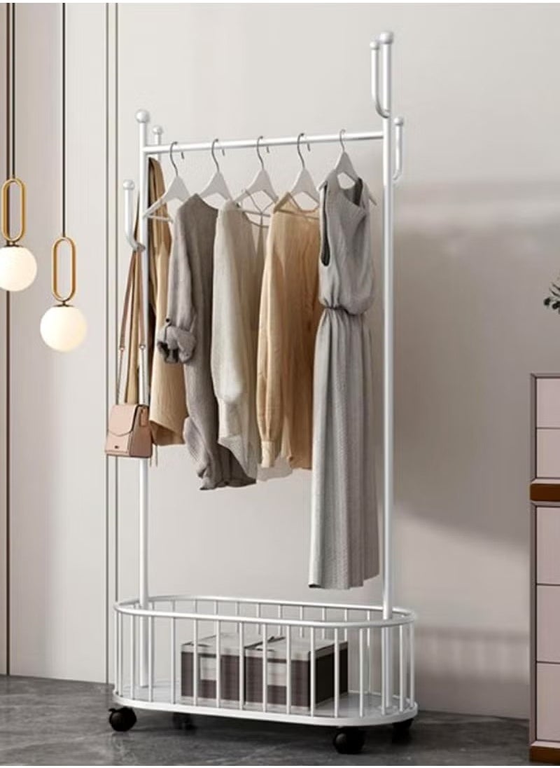 بيوينتي حامل الملابس المعدنية المتحركة متعدد الوظائف بعجلات 80 CM  - Image 2