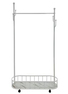 Beauenty Movable Metal Clothing Rack Multifunctional With Wheels 80 CM  - Image 5