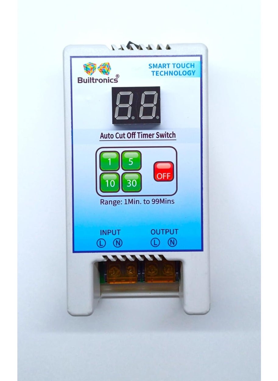 Builtronics BUILTRONICS Adv Microcontroller Technology 1 Min to 99 Minutes Timer Switch for Geyser Heater Oven Water Motor Pump Fans Lights etc for Load up to 4000 Watts  - Image 1