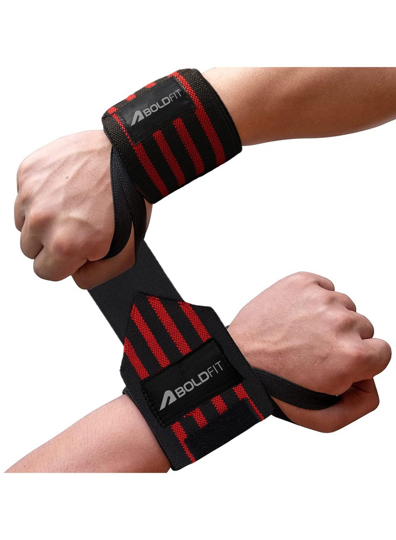 BOLDFIT Gym Hand Grip Wrist Supporter Band with Thumb Loop Straps For Men and Women  - Image 1