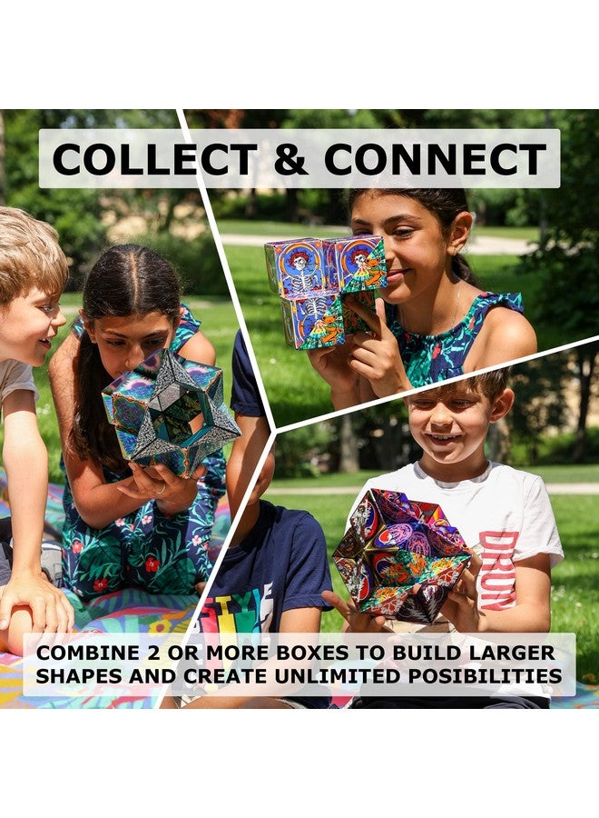 شاشيبو صندوق تحويل الشكل - مكعب فيدجيت حاصل على جائزة وبراءة اختراع مع 36 مغناطيسًا من العناصر الأرضية النادرة - يتحول إلى أكثر من 70 شكلًا، قم بتنزيل تطبيق Fun In Motion Toys للجوال (سلسلة Moon - Explorer) - Image 5