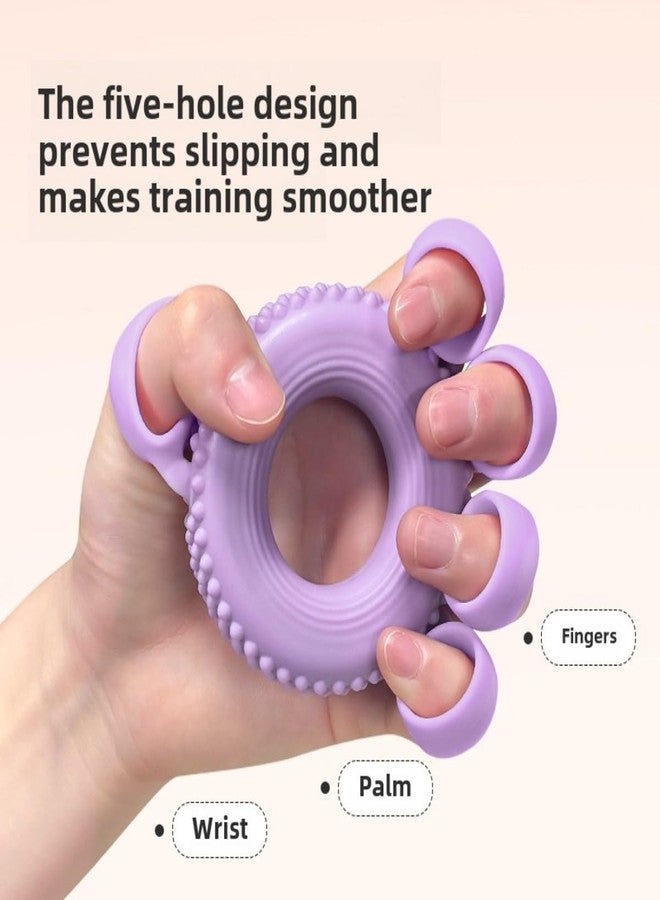 Ocdin 2-in-1 Silicone Hand & Finger Strengthener - Grip Exerciser for Wrist Pain Relief, Carpal Tunnel, Trigger/Mallet Finger - Desk Exercise Equipment for Office & Home Use (pink) - Image 3