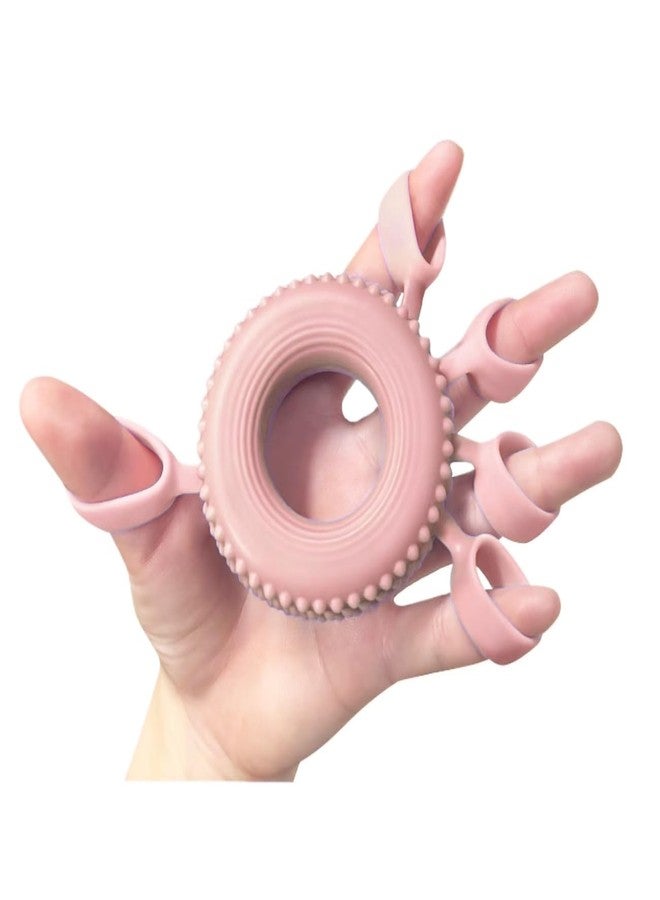 Ocdin 2-in-1 Silicone Hand & Finger Strengthener - Grip Exerciser for Wrist Pain Relief, Carpal Tunnel, Trigger/Mallet Finger - Desk Exercise Equipment for Office & Home Use (pink) - Image 1