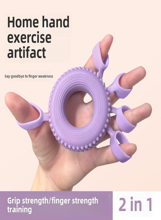Ocdin 2-in-1 Silicone Hand & Finger Strengthener - Grip Exerciser for Wrist Pain Relief, Carpal Tunnel, Trigger/Mallet Finger - Desk Exercise Equipment for Office & Home Use (pink) - Image 2